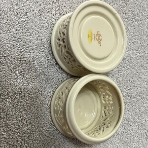 Lenox Cream Ceramic Votive Holders